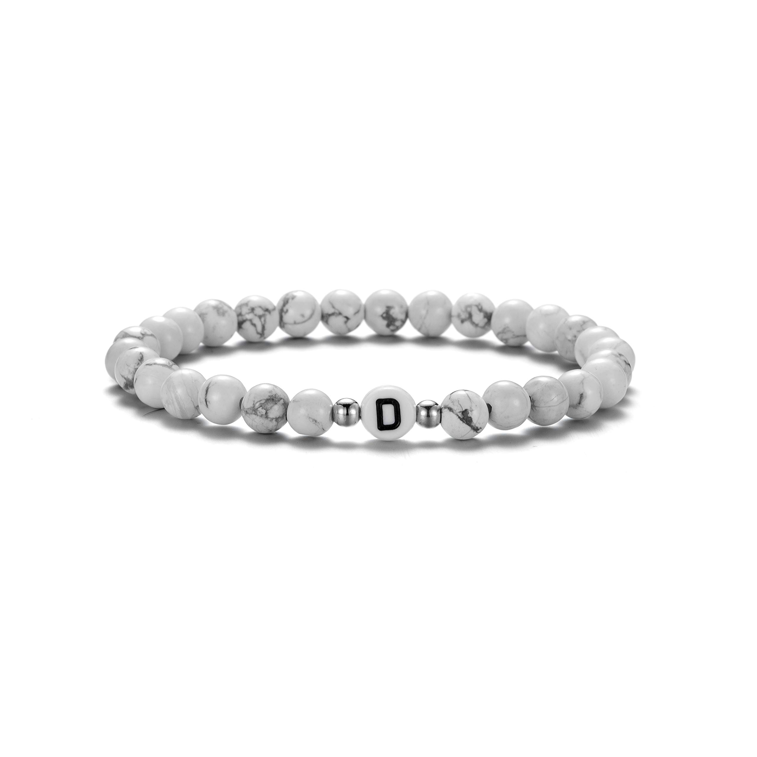 XIA YAN 6mm Black Onyx and White Howlite Handmade
