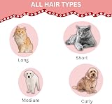 FurCare Flea Comb Set for Cats Dogs 7 Pieces Pink Stainless Steel Teeth view 6