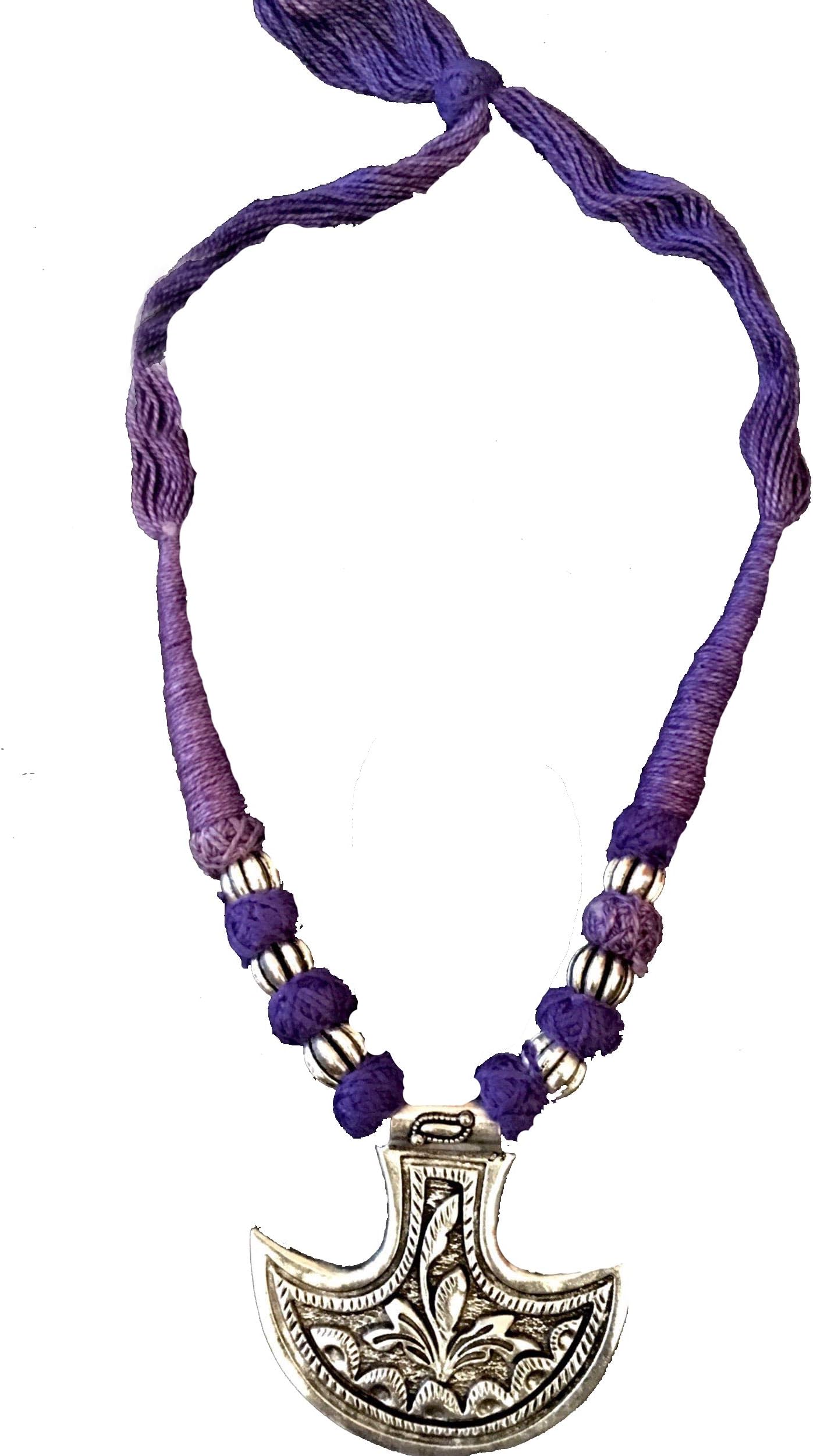 Oxidised Indian Jewellery Bollywood Silver Plated Thread Necklace for women and girls