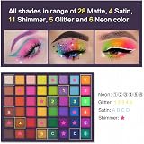 UCANBE Exotic Flavors Neon Eyeshadow Palette 48 Colorful Pigmented Palette view 4