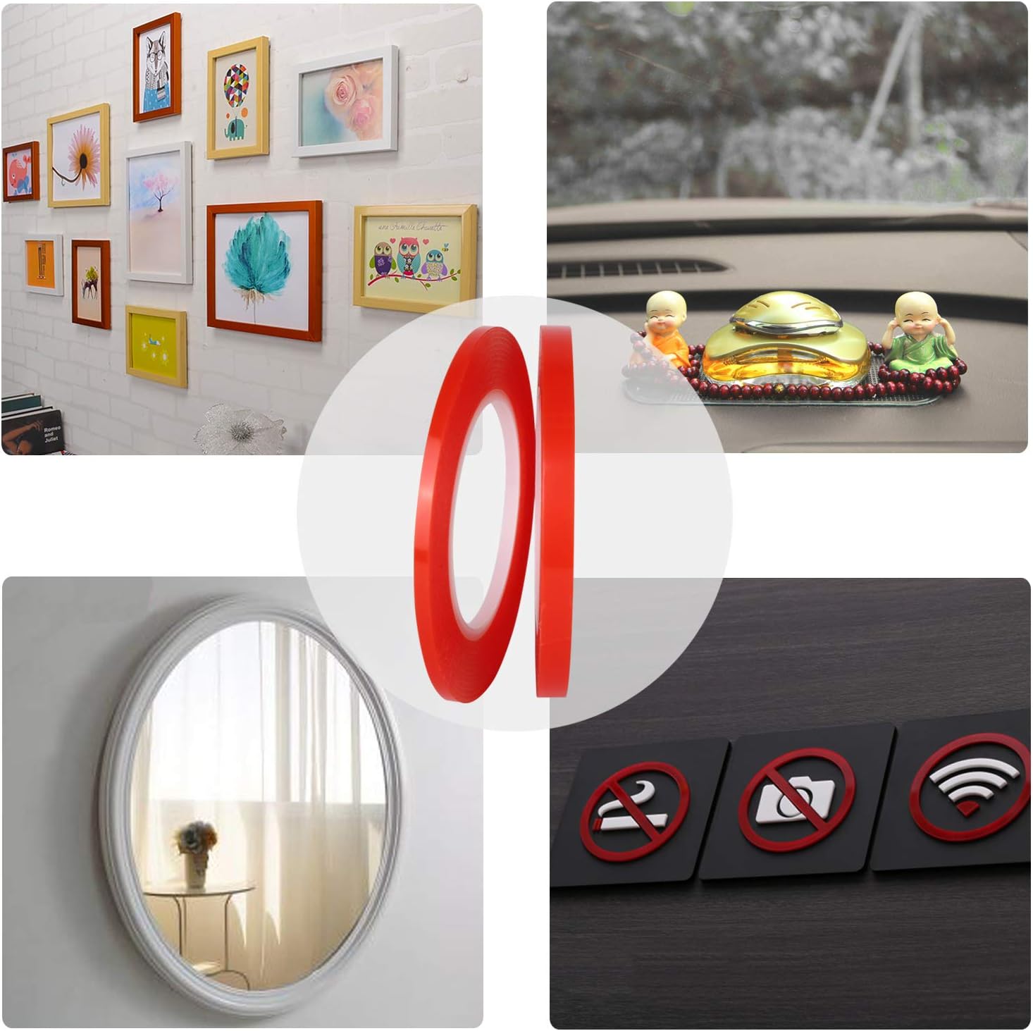 Double Sided Adhesive Tape Kaisiking 5mm / 10mm x 25M Heat Resistant High Adhesion Transparent Acrylic Tape, LCD Screen Repair Sticker for Cell Phone Touch Screen Repair: Home Improvement