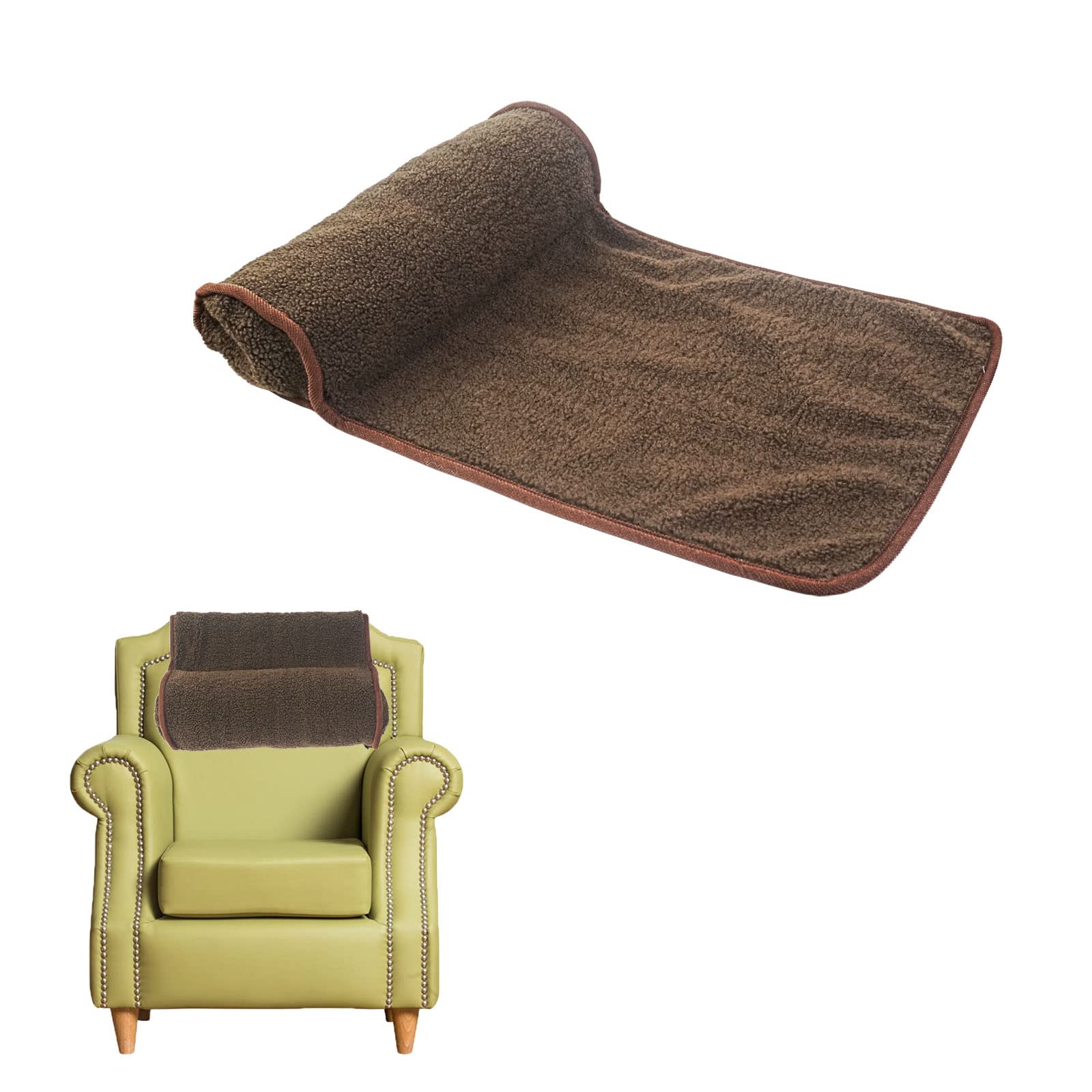 Xikangshun 55×35cm Neck Pillow for Recliner Head Pillow, Hanging Recliner Neck and Head Pillow, Large Neck Roll Recliner Head Travel Pillow for Car/outdoor Chair and Sofa (Brown, 1Pack)