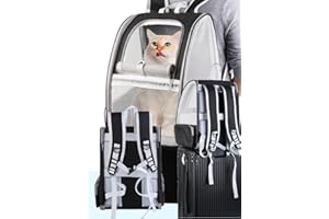 Inspack Cat Carrier, Dog Cat Backpack Carrier for Small Dog Cat, Traveler Bubble Backpack Dog Cat Bag, Breathable Cat Travel Bag Carrier, Foldable Wide View Pet Carriers Backpacks for Hiking, Outdoor