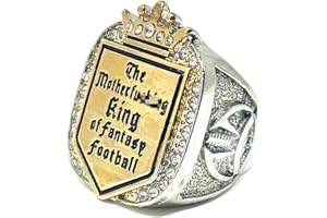 GENERIC Legacy Rings Fantasy Football Championship Ring Motherf-ing King of Fantasy Football with Display Case