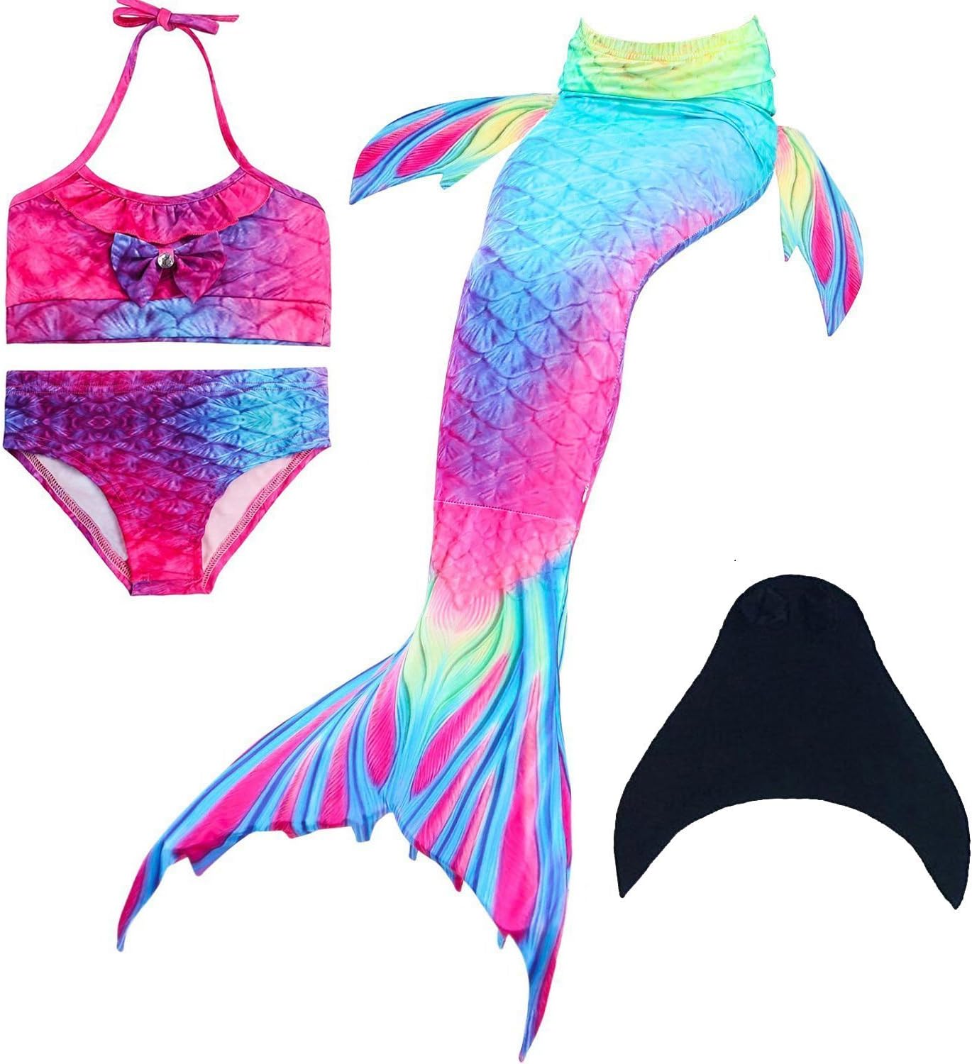 SAIANKE Baby Girls Kids Mermaid Tail Swimsuit Bikini Bathing Swimwear Princess Sea-Maid Swimming Set
