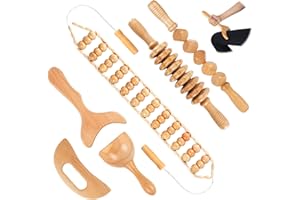 KintKita Wood Therapy Massage Tool 6 in 1,Lymphatic Drainage Massager Maderoterapia Kit Professional Body Cellulite Massager for Body Sculpting,Contouring,Relief Muscle,Anti-Cellulite