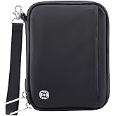WALNEW Passport Holder for Travel - RFID Blocking Travel Wallet Essentials Organizer with Card Slots & Zipper Pocket (Black)