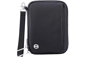 WALNEW Passport Holder for Travel - RFID Blocking Travel Wallet Essentials Organizer with Card Slots & Zipper Pocket (Black)