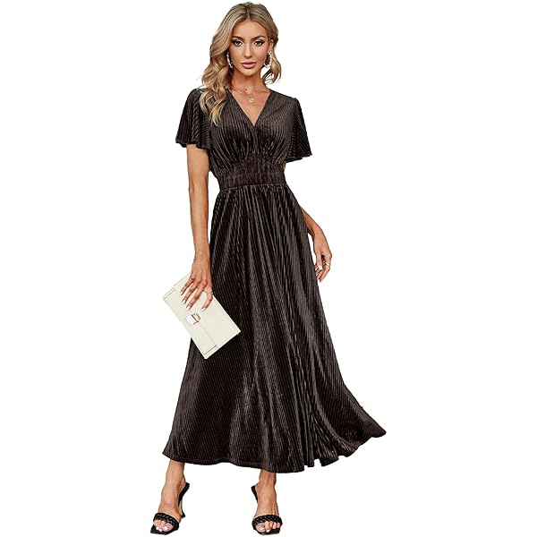 Amazon.com: Simplee Women's Short Sleeve Velvet Maxi Dress V Neck Formal Dress(S Black) : Clothing, Shoes & Jewelry Amazon.com: Simplee Women's Short Sleeve Velvet Maxi Dress V Neck Formal Dress(S Black) : Clothing, Shoes & Jewelry