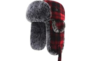 FUOITA Baby Toddler Trapper Hat Kids Adjustable Ushanka Waterproof Winter Aviator Hat for Boys 1T-8T