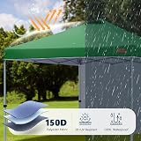 MasterCanopy 3x3M Pop-Up Gazebo Tent with One Sidewall Forest Green view 9