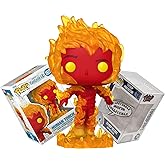 Funko Human Torch - The Fantastic Four First Steps + ToyBop Protector: Pop! Marvel Movies MCU Vinyl Figure (Bundled with Pro-Deluxe Pop Protector Collector Case Box Gift Set)