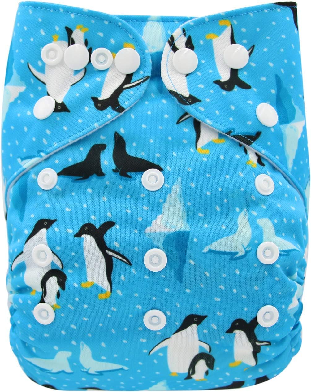 Ohbabyka Reusable Pocket Cloth Diapers Washable Adjustable One Size for Baby Boys/Girls + 3/4 Inserts (one Size, OB172)