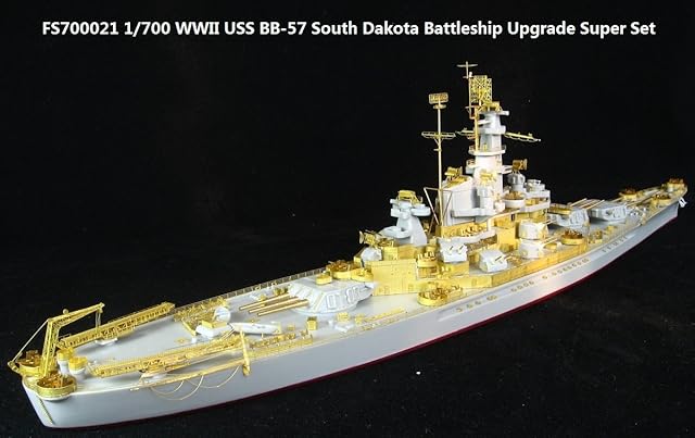1/700米海軍 WWII BB-57 戦艦サウスダコタ スーパーセット
