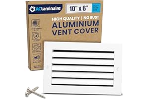ACLAMINAIRE 10" x 6" (Duct Hole) Decorative Air Return Vent Cover – Aluminum HVAC Grille for Ceiling & Wall, Rustproof AC Return Vent, Premium Modern Design, 11.6" x 7.6" Face, Ideal for Home HVAC