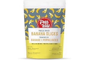 Freeze Dried Banana Dog Treats – 100% Single-Ingredient Banana – No Sugar, Preservatives or Additives – Vegan, Low-Calorie, N