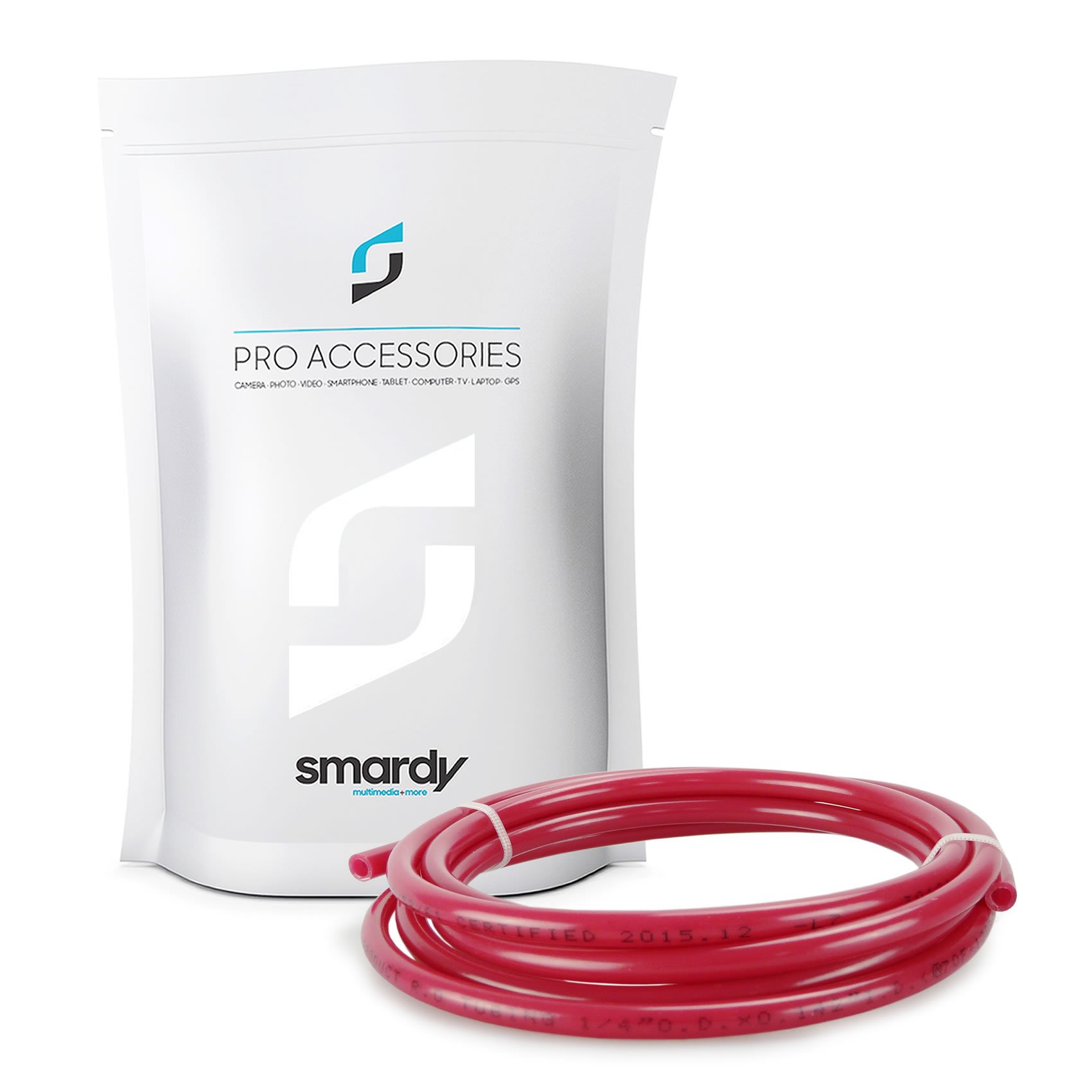 smardy 5 Meter Hose 6,35mm (1/4") Red Water Hose for Side by Side Refrigerator Water Filter Reverse Osmosis System Ro Hose Aquarium Filter Assembly