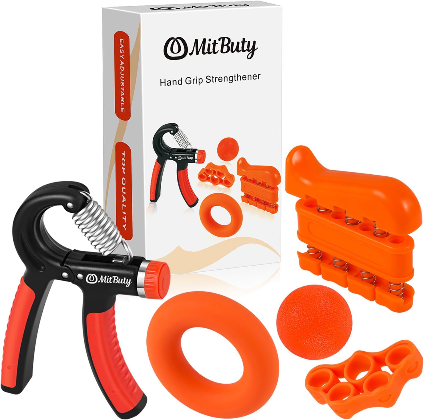 MitButy Hand Grip Strengthener Forearm Grip Workout Kit 5 Pack