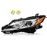 LED Projector Headlight Assembly Compatible with 2018-2022 Toyota Camry Replacement Left Driver Side TO2502255 81150-06C40