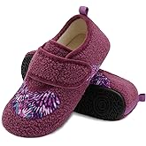 BARERUN Women Slippers Adjustable Wide Diabetic House Slippers for Women Soft-Lightweight House Shoes with Rubber Sole Indoor/Outdoor