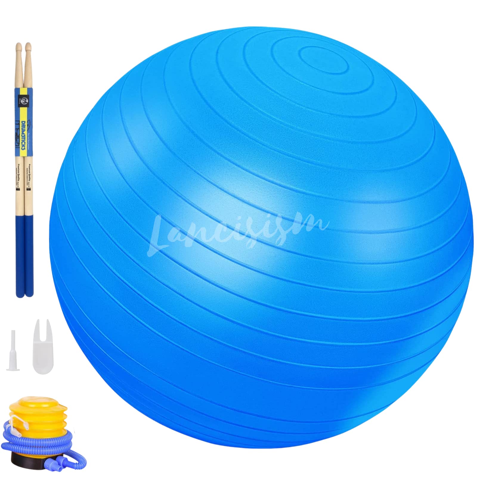 Photo 1 of ***PARTIAL SET - PRICE ADJUSTED***
Cardio Drumming Equipment Set - 26" Exercise Ball with Pump and Weighted Cardio Drumming Sticks with Grips - Fitness Yoga Ball Drumsticks Workout for Balance, Rhythm, Aerobic Moves, Dance, Gymnastics