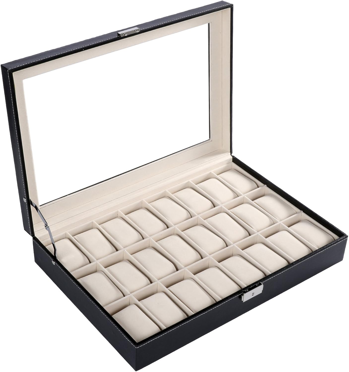 Buyi-World Box Holder Estuche de relojes para 24 Relojes y ...