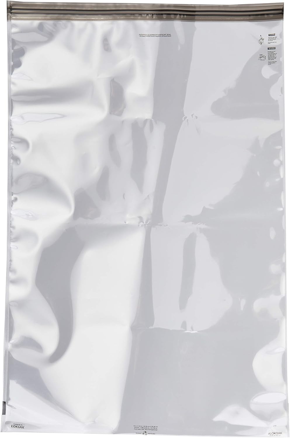 Loksak Aloksak Waterproof Bag - Black/Clear, 16.25 x 24.75, 16.25 x 24.75-Inch