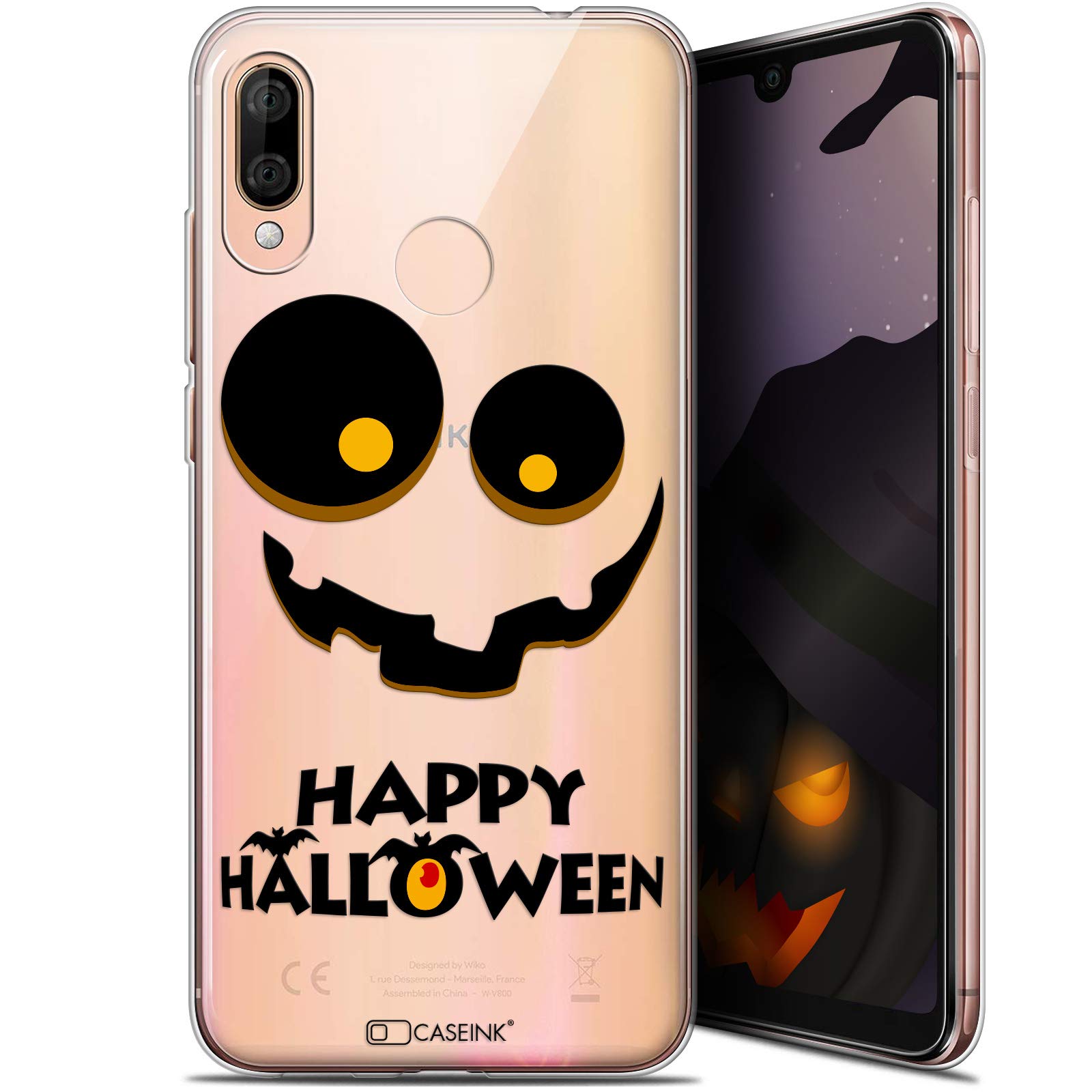 Ultra Slim Cover for 6.09 Inch Wiko View 3 Lite Halloween Happy Design