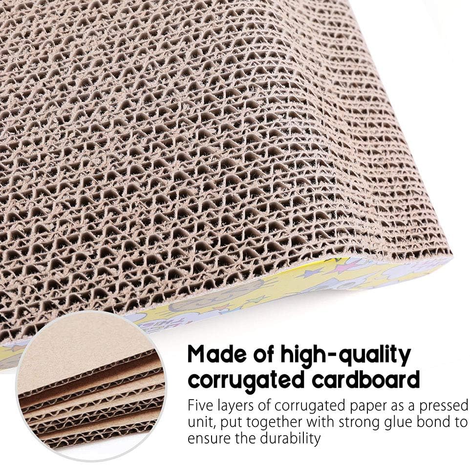 2 Pack Cat Scratcher Cardboard, Reversible Corrugated Cat Scratching Pad Replacement Scratcher Pad Lounge Sofa Bed  (Catnip Included) : Pet Supplies