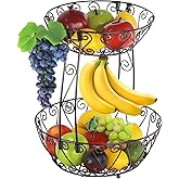 Simple Houseware 2-Tier Countertop Fruit Basket Bowl Storage, Bronze