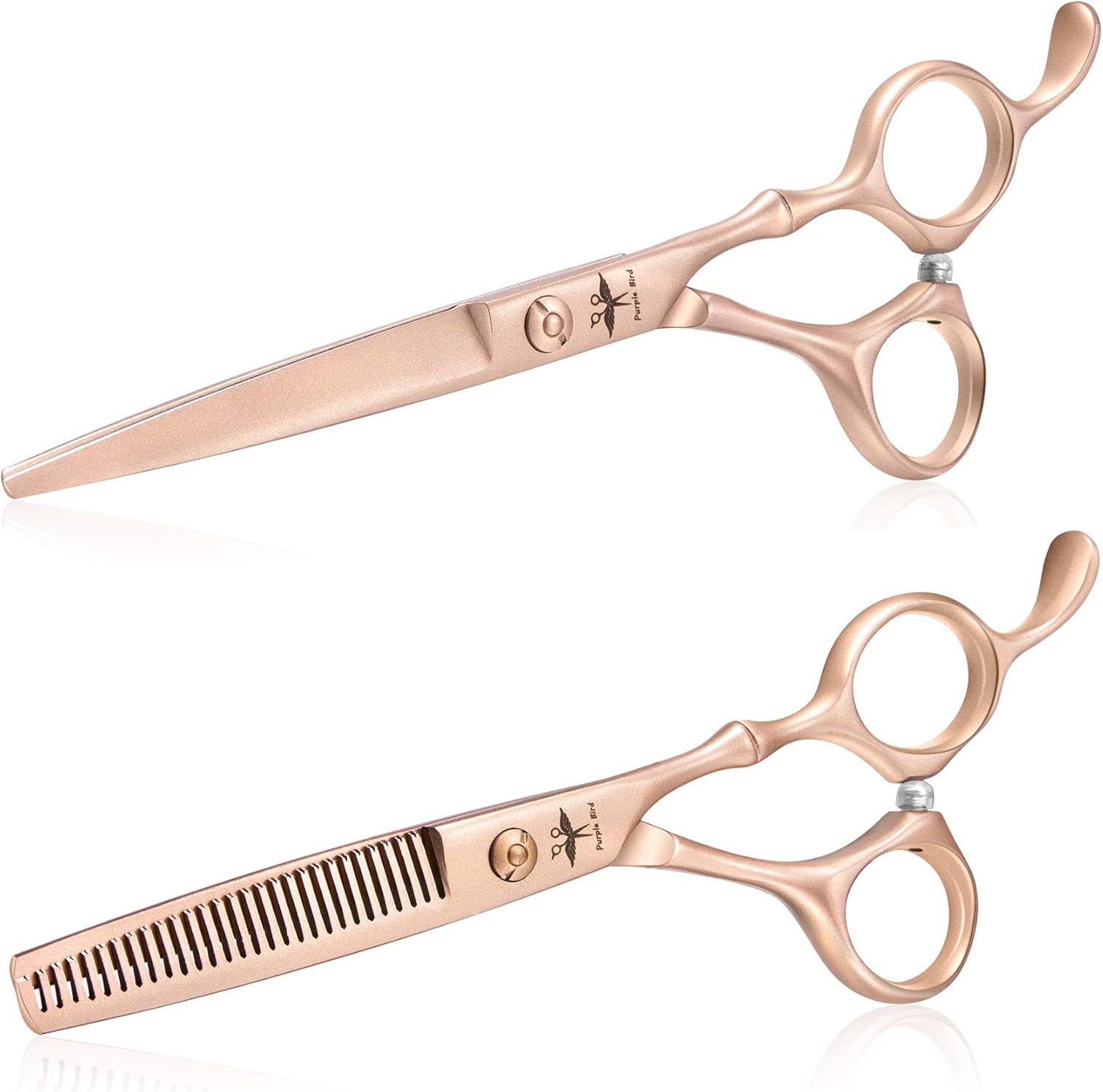 PURPLEBIRD Hairdressing Scissors - 6 Inch Professional Hair Thinning Scissors Kit for Men Women & Children