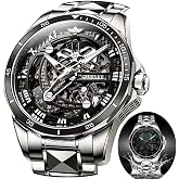 OLEVS Luxury Waterproof Big Face Stainless Steel Multifunction Mens Watches