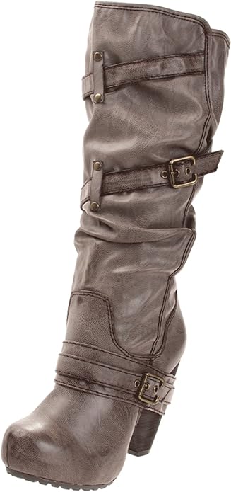 big buddha women's moto heel boot