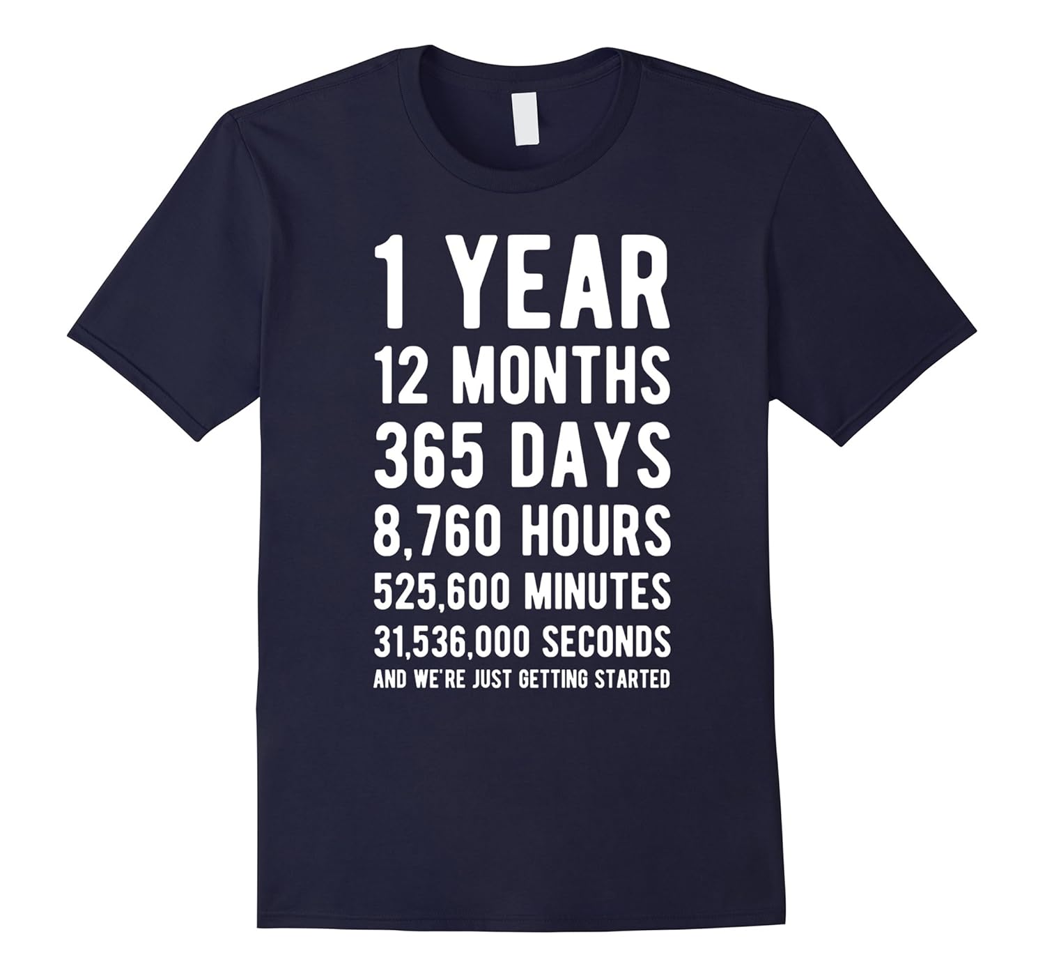 1st Anniversary Gift T Shirt One Year Marriage Tee-ANZ