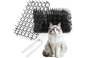 Cat Scat Mat, 24Pcs Anti Cat Mat with Spikes, Cat Deterrent Devices Spikes Mat, Multifunctional Pet Deterrent Mat for Yard Ga