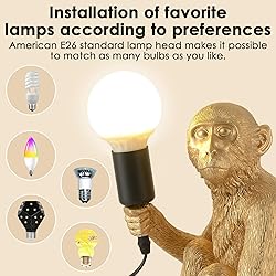 CHABEI Modern Resin Sitting Monkey Table Lamp,Desk