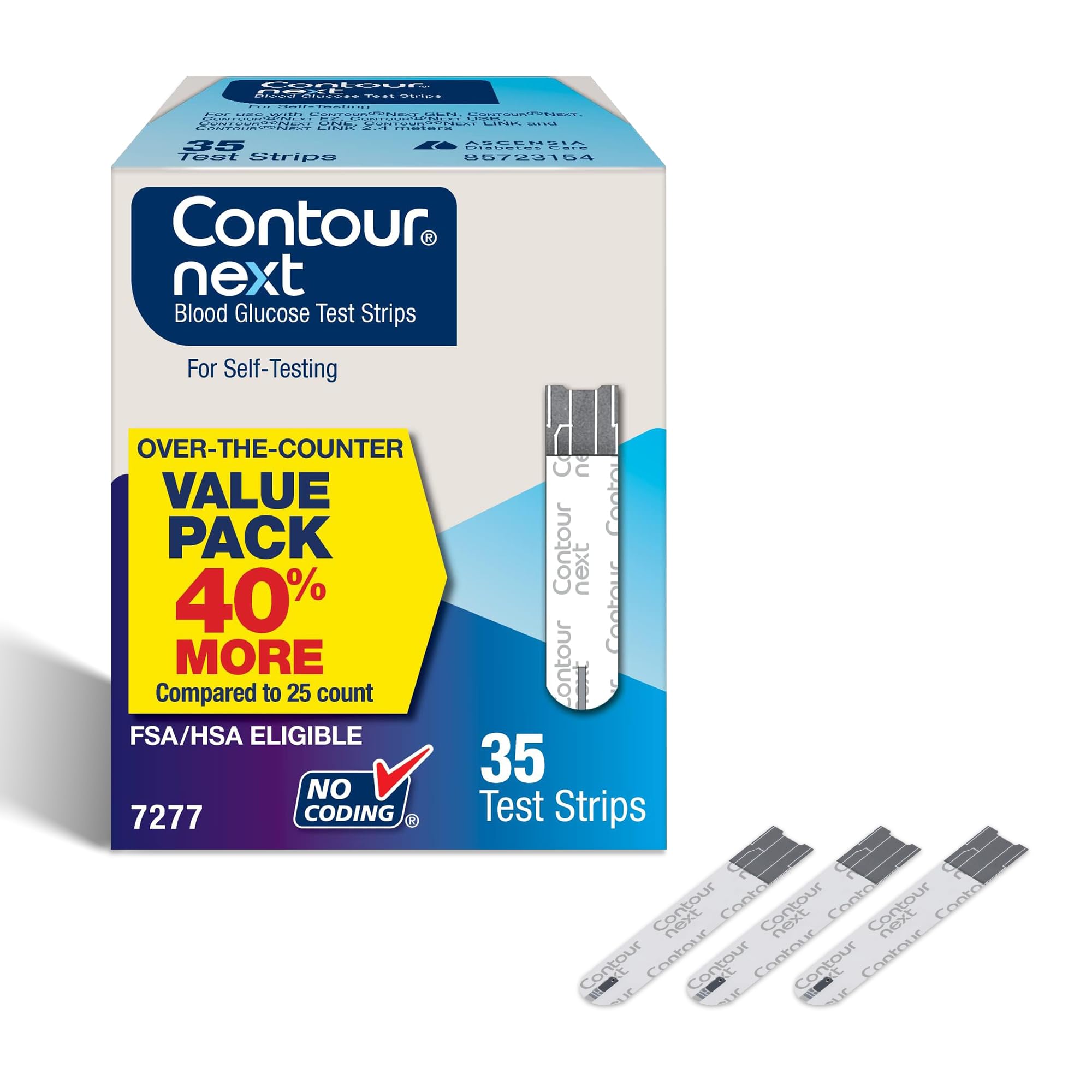 Ascensia CONTOUR NEXT Blood Glucose Diabetes Test Strips, 35 Count