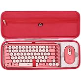 Mchoi Shockproof Carrying Case for Logitech POP Keys Mechanical Wireless Keyboard with Customizable Emoji Keys, Pink, Case Only