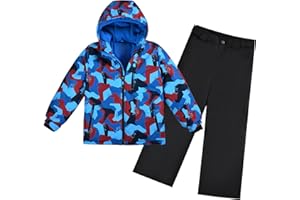 ODYSSEY-REFUGE LUNA Boys Snowsuit Hooded Water-repellent Ski Suit Windproof Winter Suit