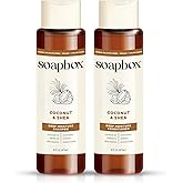 Soapbox Shampoo and Conditioner Set with Coconut Oil, Jojoba Oil, Aloe and Shea Butter to Moisturize and Nourish for All Hair Types, 16 Ounces Each (Pack of 2)