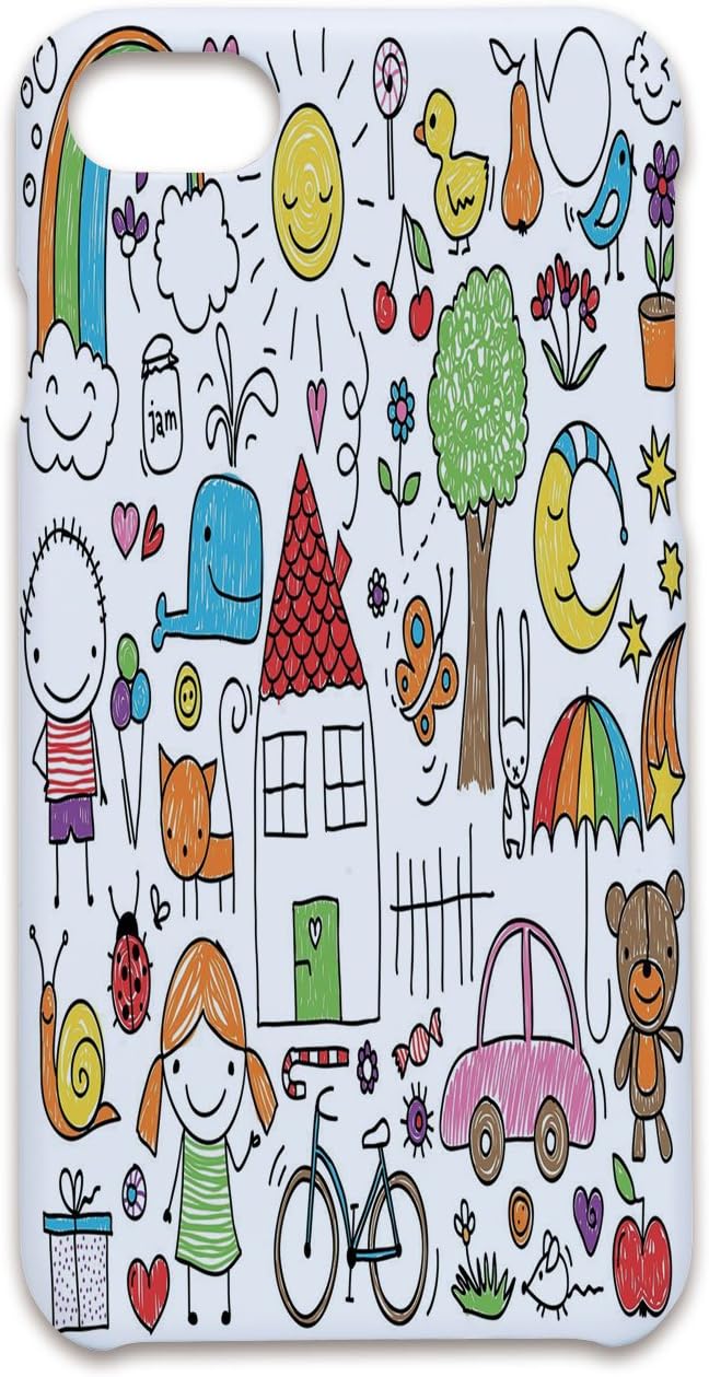 Coque Compatible Iphone 87 Durable Coque Rigide Doodle