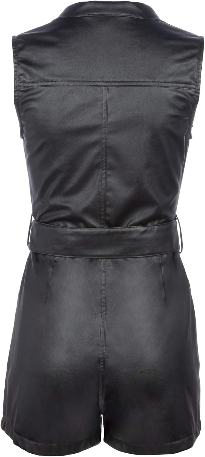 leather romper jumpsuit