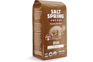 Salt Spring Coffee - Decaf Ground Coffee, Organic Fair Trade Coffee, Swiss Water Process, Proudly Canadian (Dark Roast, 284g)