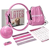 RitFit Pilates Ring Circle - 14 Inch Magic Fitness Circle for Toning Inner & Outer Thighs, Bonus Workout Guide Included