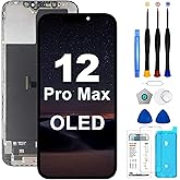 LMQ for iPhone 12 Pro Max OLED Screen Replacement 6.7'' with Repair Kits | 3D Touch FHD Display, for A2411, A2342, A2410, A2412, Waterproof Adhesive, Tempered Glass, Truetone Programmable