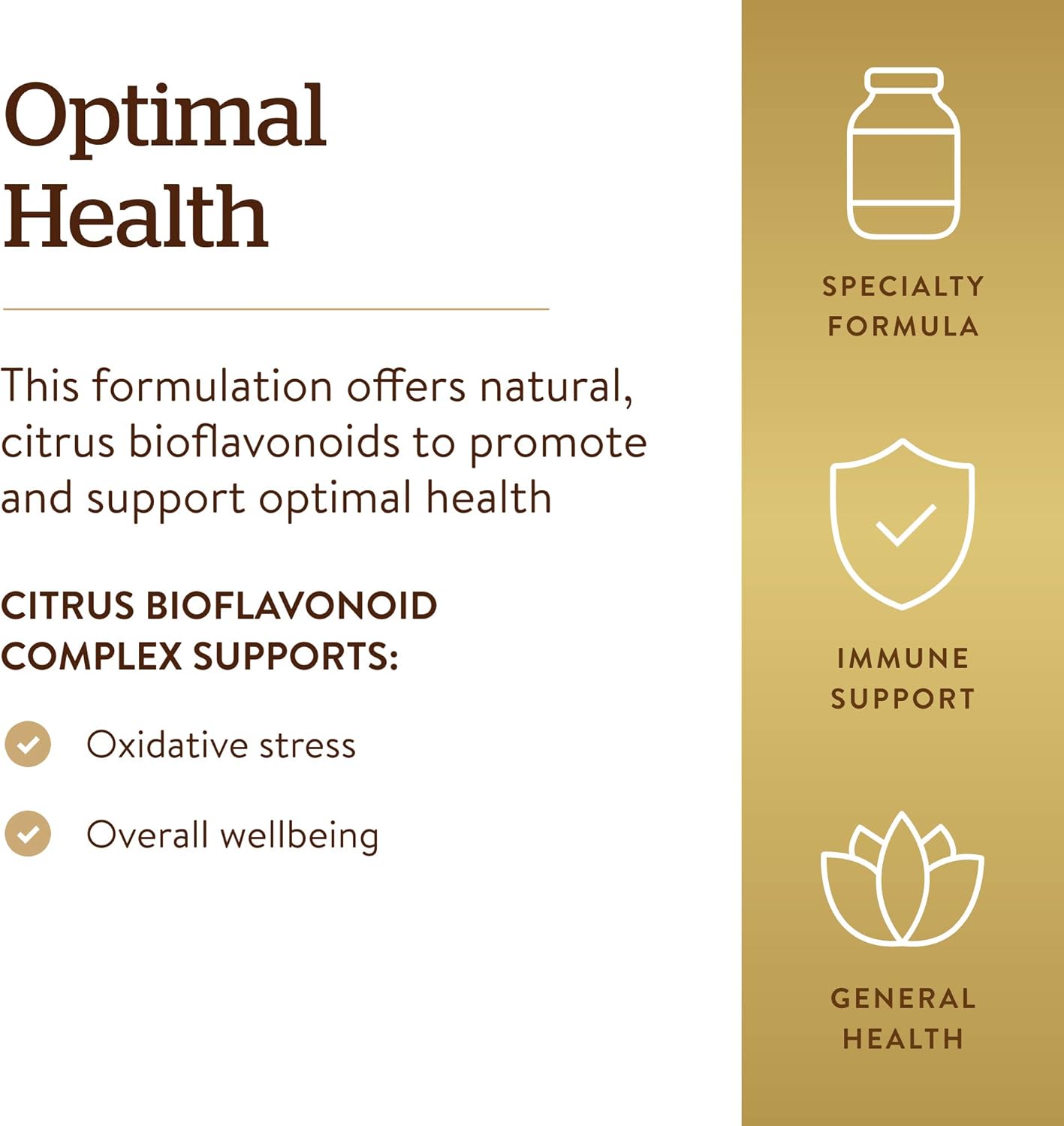 Solgar Citrus Bioflavonoid Complex 1000 mg, 250 Tablets - Antioxidant Support - Promotes Optimal Health - Non-GMO, Vegan, Gluten Free, Dairy Free, Kosher - 250 Servings: Health & Personal Care