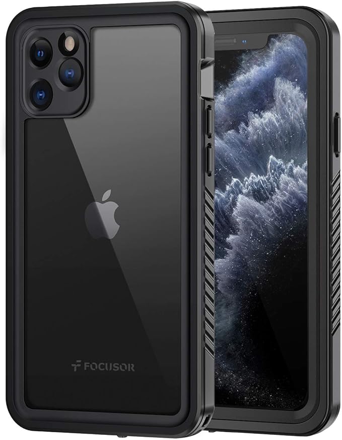 Coque iPhone 11 Pro Max Étanche, [IP68 Imperméable] [Antichoc] Full Body avec Protection écran intégré Antipoussière Etui pour iPhone 11 Pro Max, [Capteur d'empreintes Digitales de Soutien] (Gris