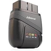 Jokovar Bluetooth OBD2 Scanner for iOS &amp; Android, No Subscription | 4‑System Diagnostics (Engine, Transmission, ABS, SRS），No‑Subscription, I/M Readiness, Smog Check, Live Data, AI Repair