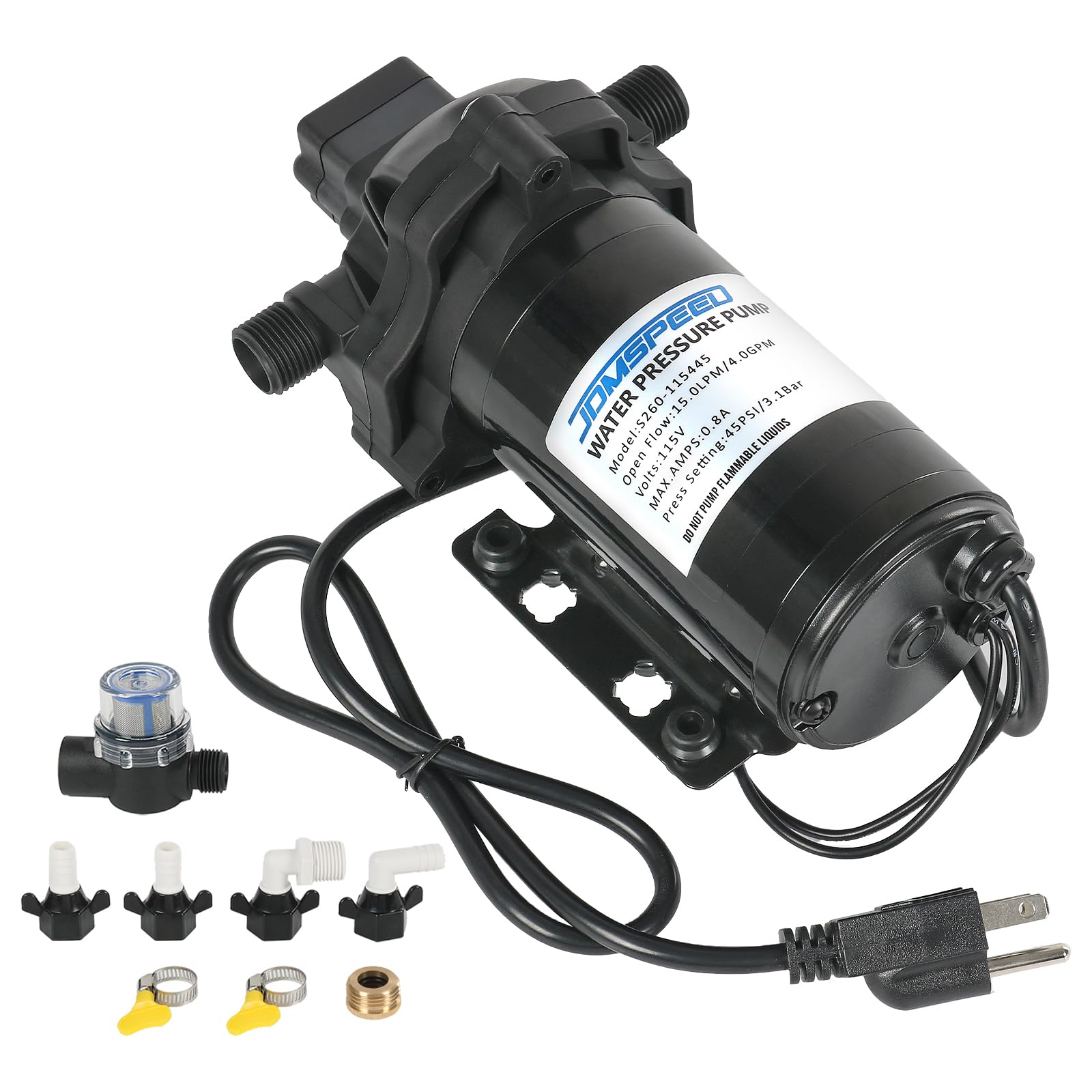 Photo 1 of DICMIC 4.0 GPM 115V AC 45 PSI Revolution Water Pump with Pressure Switch Compatible with Camper, RV, Shower, Sprayer
