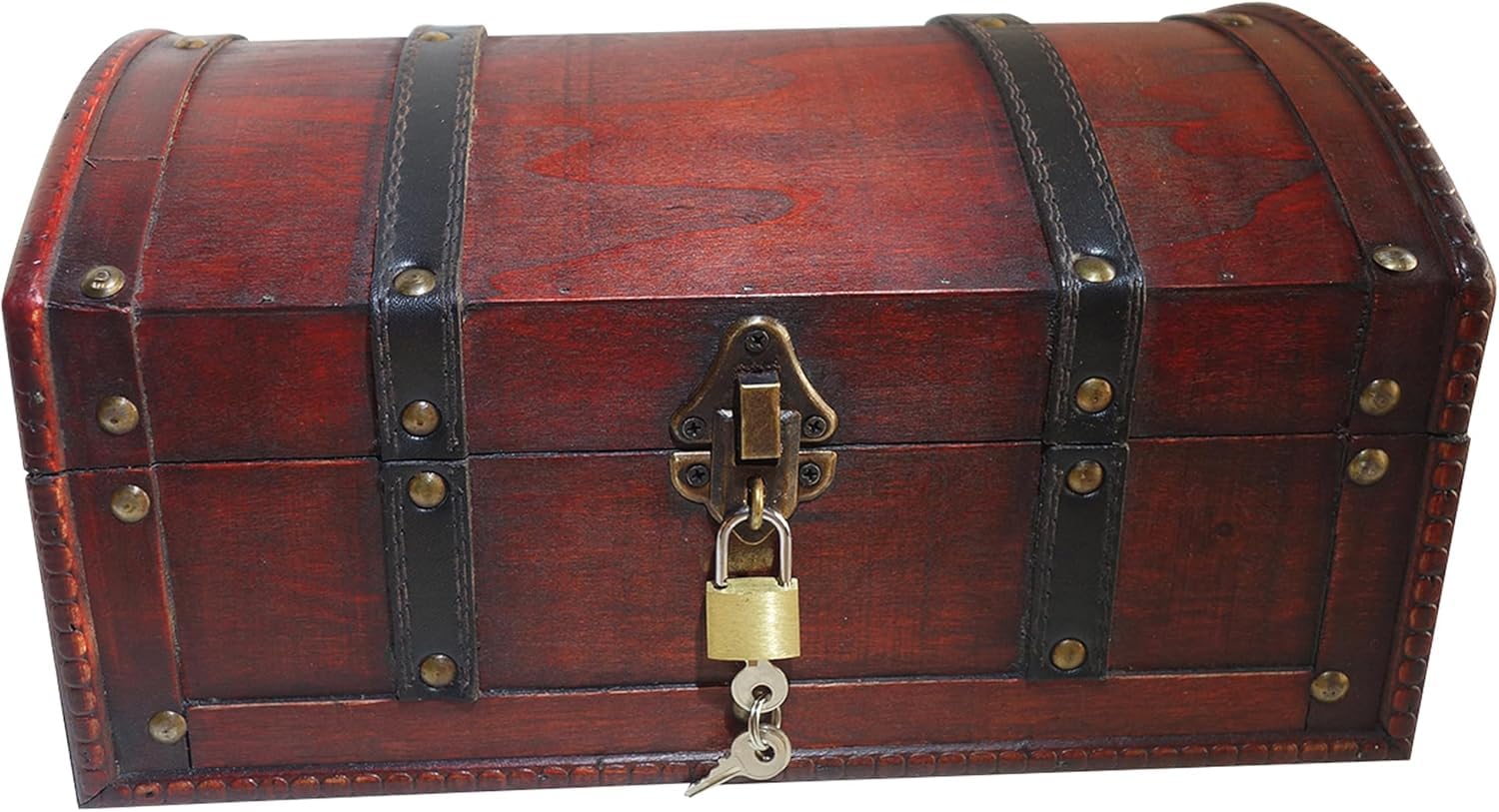 infinimo Treasure Chest - Children's Birthday Treasure Chest - Pirate chest - Gift Box Lockable with Lid and Lock with Key - 30x20x15cm Large